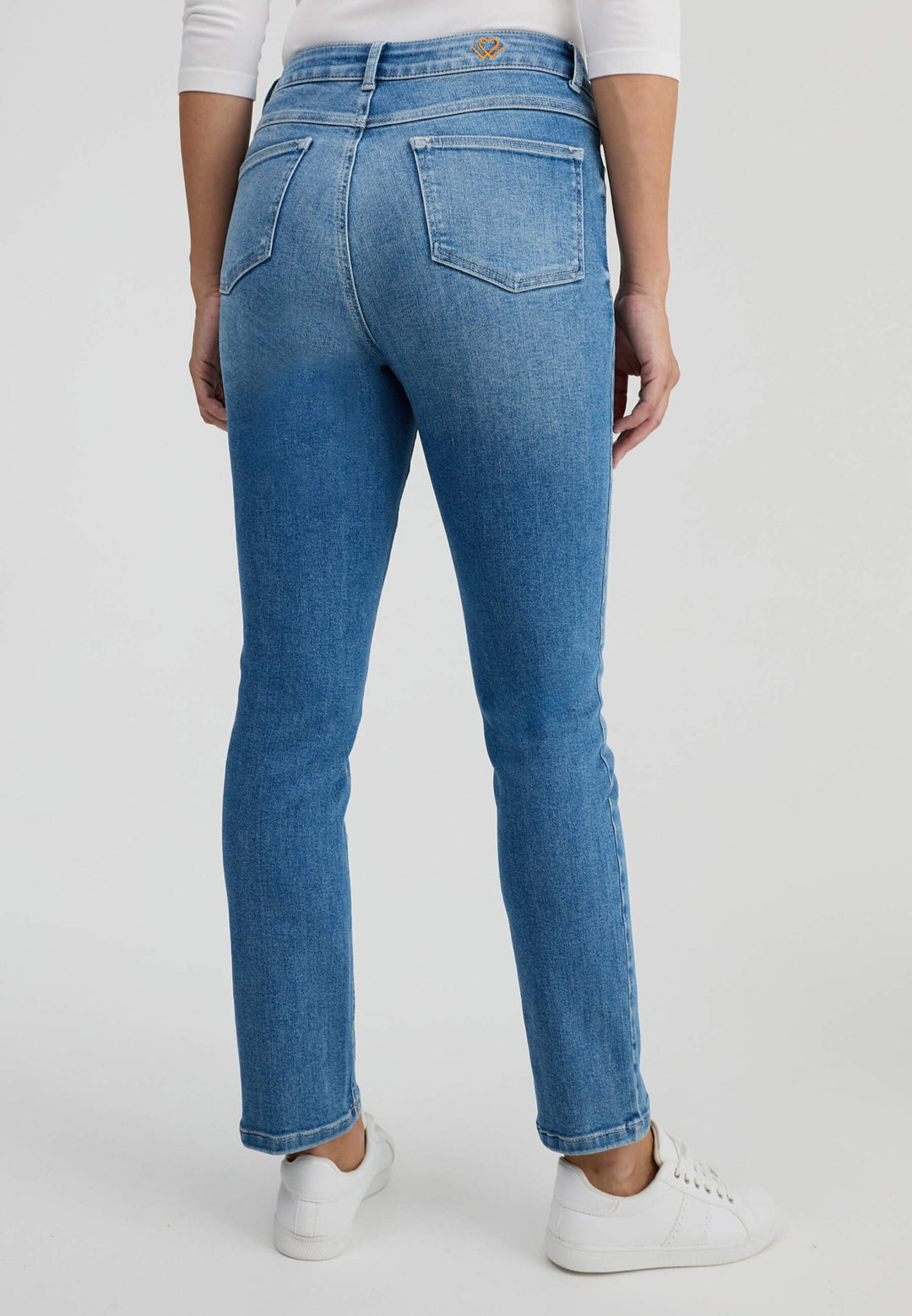 wonderjeans High Waist Straight Authentic Mid Blue